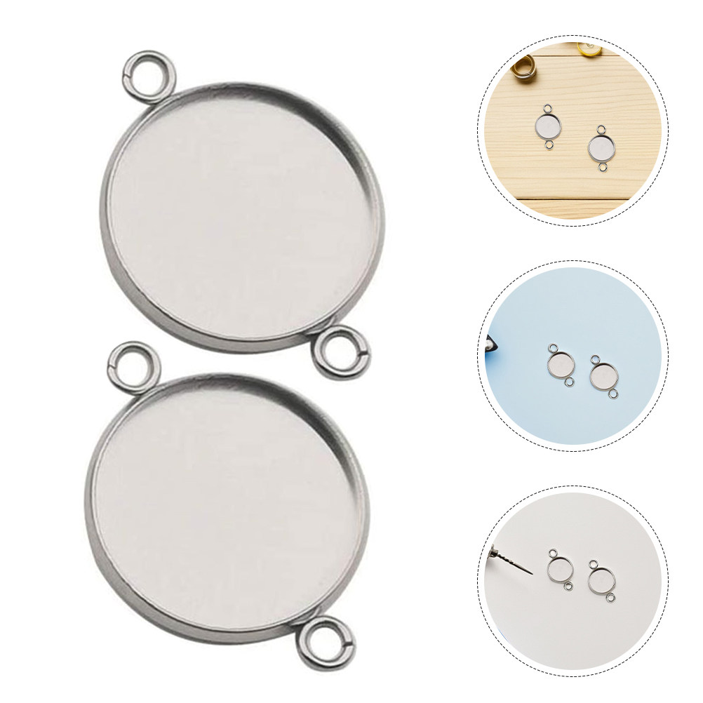 Bezels Set Pendant - 20 piezas de eslabones conector de